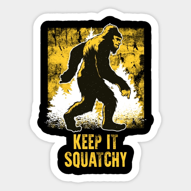 Bigfoot Yeti Keep it Squatchy Sticker by 5StarDesigns